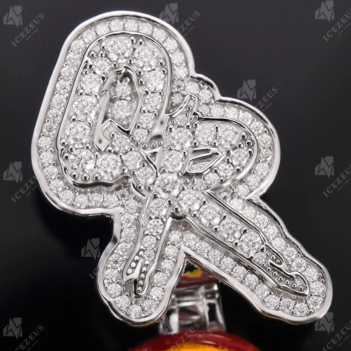Necklaces Custom Enamel Character Iced Out Name Pendant IceZeusShop
