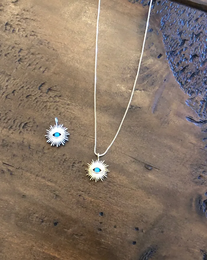 Necklaces evil eye pendant necklace bubs sass