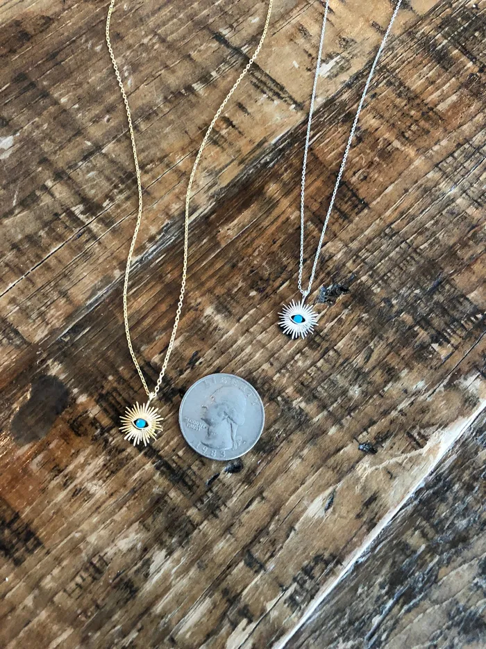 Necklaces evil eye pendant necklace bubs sass