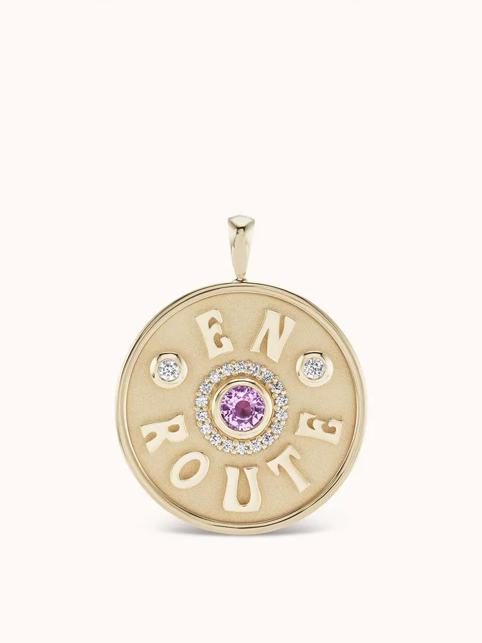Necklaces Marlo Laz Large En Route Necklace Pink Sapphire Necklaces Marlo Laz Large En Route Necklace Pink Sapphire