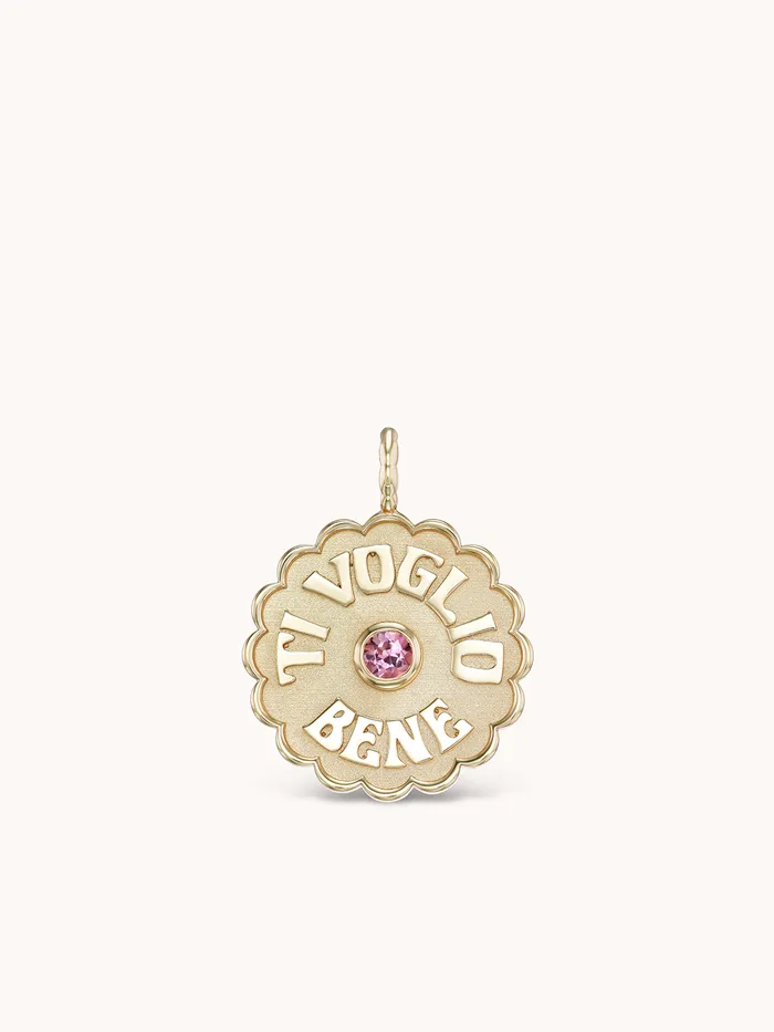 Necklaces Marlo Laz Mini Raised Gold TVB Necklace Pink Tourmaline Necklaces Marlo Laz Mini Raised Gold TVB Necklace Pink Tourmaline