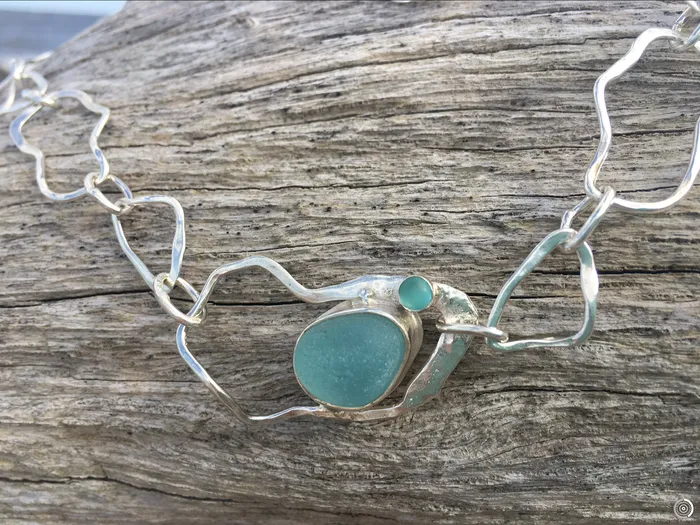 Necklaces Shannon Russell Jewelry Ripples Sea Glass Necklace