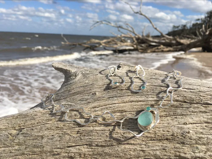 Necklaces Shannon Russell Jewelry Ripples Sea Glass Necklace
