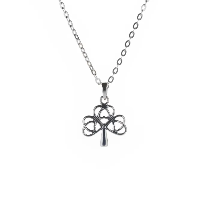 Necklaces Sterling Silver Shamrock Pendant Killarney celtic jewelry