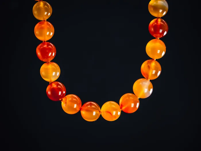 Necklaces Vicky Bates Sterling Silver Carnelian Necklace