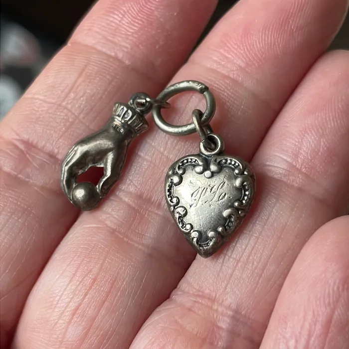 Necklaces Vintage Paris Jewelry Heart and Hand Pendant Sterling Silver Vintage Necklaces Vintage Paris Jewelry Heart and Hand Pendant Sterling Silver Vintage