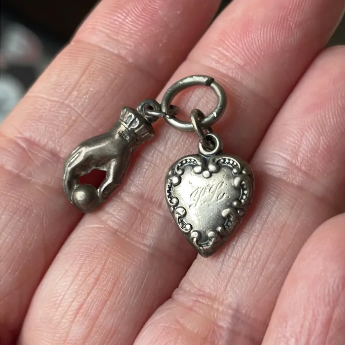 Necklaces Vintage Paris Jewelry Heart and Hand Pendant Sterling Silver Vintage Necklaces Vintage Paris Jewelry Heart and Hand Pendant Sterling Silver Vintage