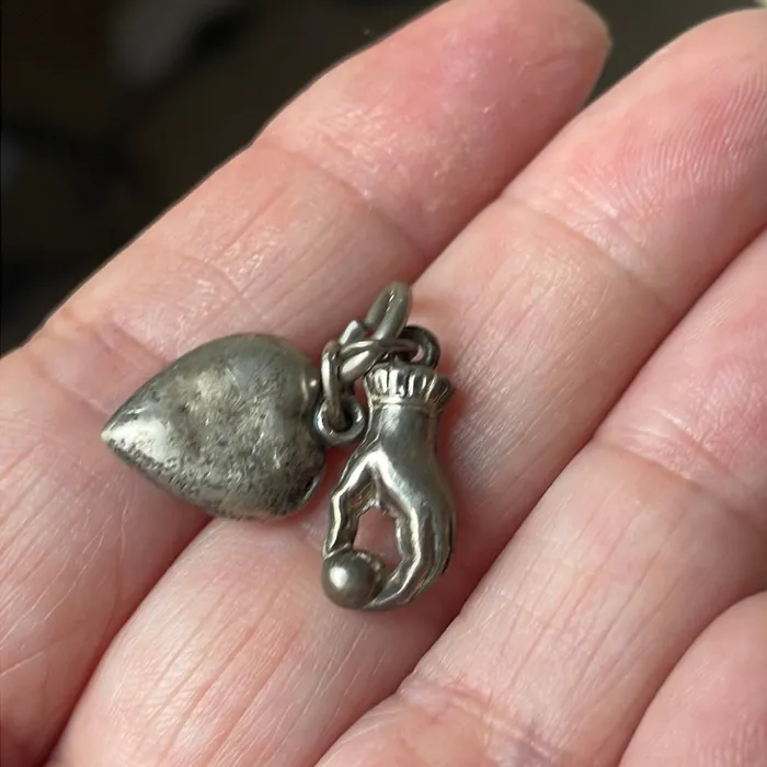 Necklaces Vintage Paris Jewelry Heart and Hand Pendant Sterling Silver Vintage Necklaces Vintage Paris Jewelry Heart and Hand Pendant Sterling Silver Vintage