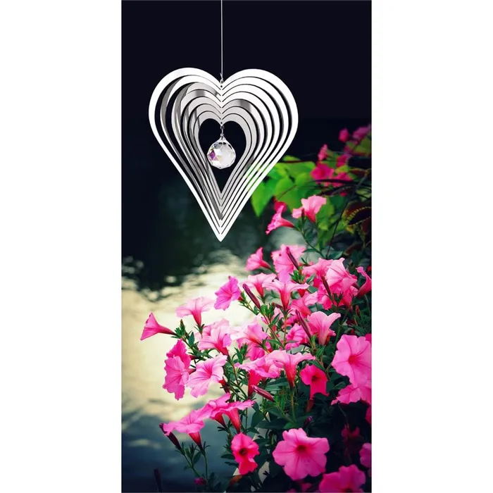 Necklaces Woodstock Chimes Crystal Heart Shimmer Spinning Heart One Coast Woodstock Chimes