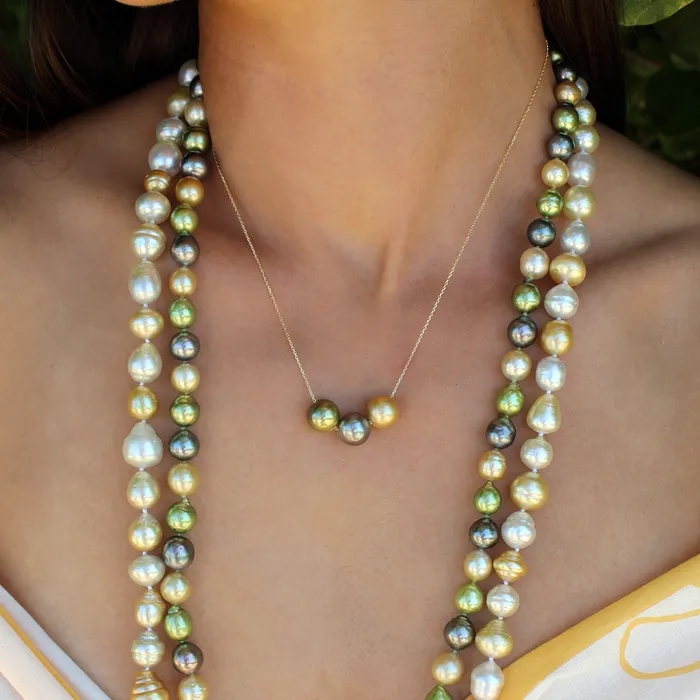 Seychelles Floating Pearl Necklace misha hawaii Necklaces
