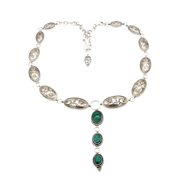 Shane Hendren Necklaces 3 Stone Engraved Necklace