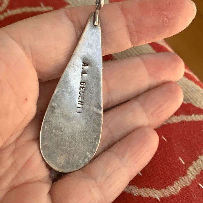 Turquoise Pendant Native American Sterling Silver Vintage Love Vintage Paris Necklaces