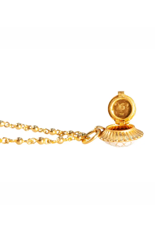 Van Gelder Necklaces White Locket Necklace