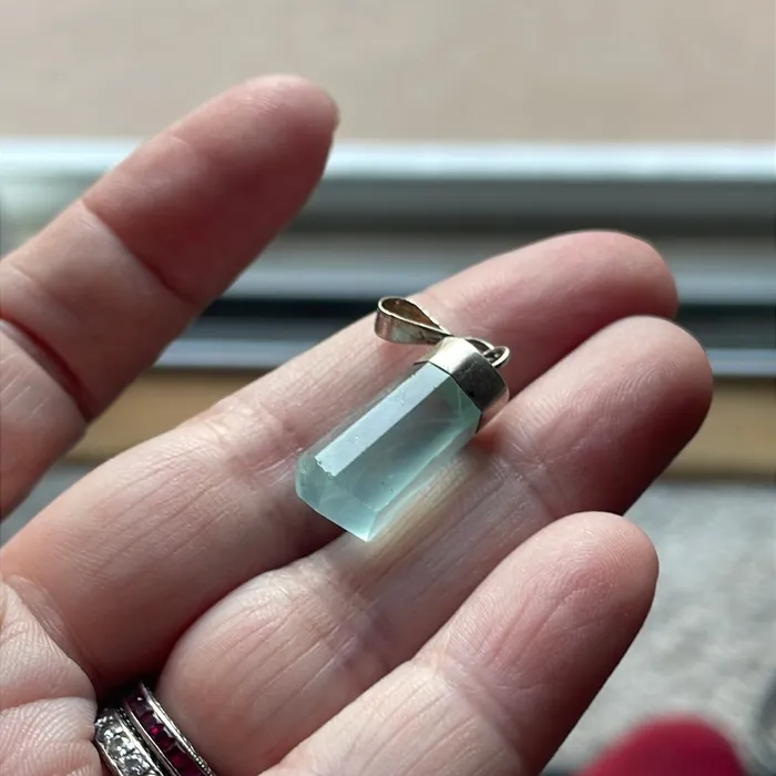 Vintage Paris Jewelry Necklaces Aquamarine Pendant Sterling Silver Vintage