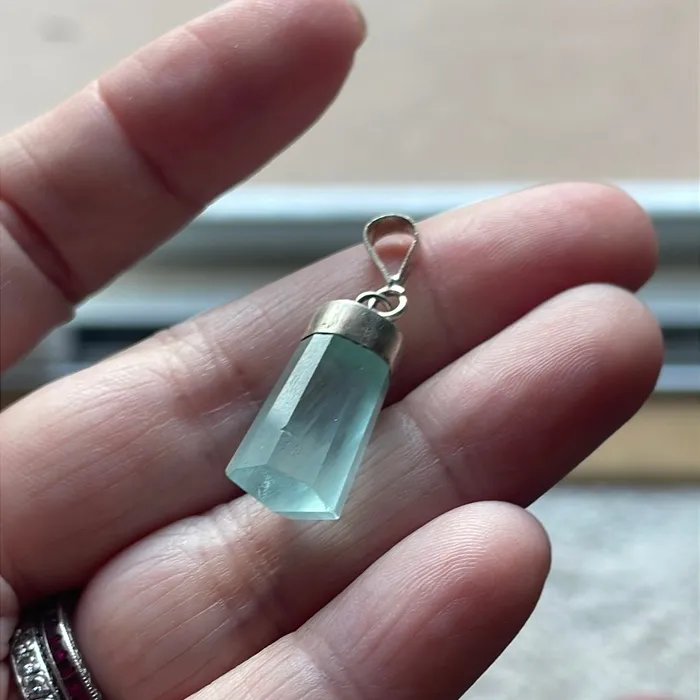 Vintage Paris Jewelry Necklaces Aquamarine Pendant Sterling Silver Vintage Vintage Paris Jewelry Necklaces Aquamarine Pendant Sterling Silver Vintage