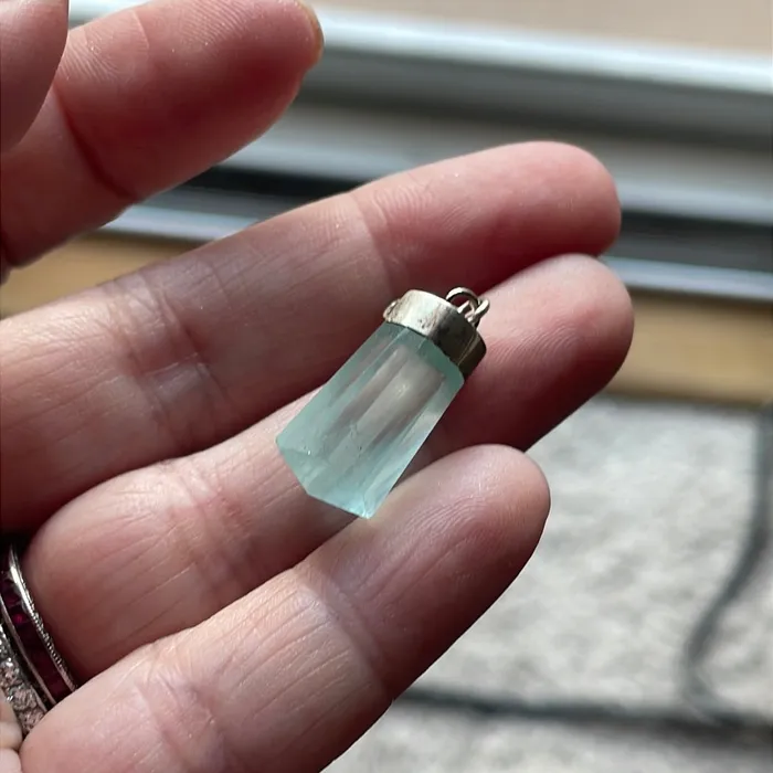 Vintage Paris Jewelry Necklaces Aquamarine Pendant Sterling Silver Vintage Vintage Paris Jewelry Necklaces Aquamarine Pendant Sterling Silver Vintage