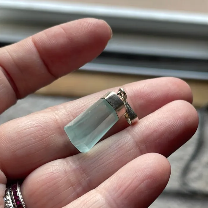 Vintage Paris Jewelry Necklaces Aquamarine Pendant Sterling Silver Vintage Vintage Paris Jewelry Necklaces Aquamarine Pendant Sterling Silver Vintage